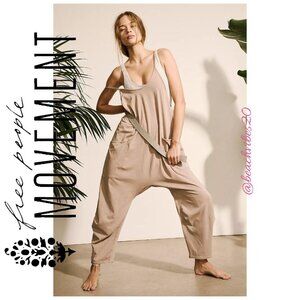 FP MOVEMENT BY FREE PEOPLE Hot Shot Onesie Mocha Latte NWOT